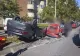 Accident grav în Cluj-Napoca. O mașină s-a răsturnat peste două autoturisme parcate -VIDEO