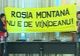 Protest în Parlament: \"Roşia Montană nu e de VI[N]DEANU\" 