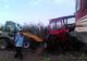 Accident GROAZNIC. Un tractor a fost LOVIT ÎN PLIN DE TREN