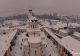 Filmare aeriană: o superbă cetate din România, în peisaj de iarnă VIDEO