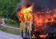 Un autocar plin cu copii a luat foc în judeţul Tulcea