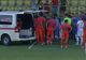 Accidentare îngrozitoare în seara aceasta, la un meci din Liga 1. A fost dus direct la spital