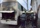 Un autobuz cu pasageri a luat foc la ieșirea din Sibiu