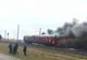Incident feroviar la Brașov. Locomotiva unui tren de călători a luat foc în mers