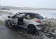 Accident GRAV pe DN2, în această dimineață. Ciocnire frontală, o mașină a luat foc FOTO