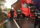 Accident grav în judeţul Arad, cu trei TIR-uri implicate. Două persoane, transportate la spital