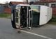 Accident grav în Olt. Un microbuz cu pasageri s-a răsturnat