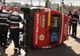 Accident grav în Bucureşti, o ambulanţă SMURD s-a răsturnat (VIDEO)