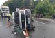 Accident cumplit pe DN 7. Un microbuz s-a răsturnat. 5 victime