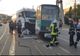 Tramvai lovit de o cisternă cu motorină. A sărit de pe șine