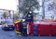 Ambulanţă SMURD răsturnată în centrul Piteştiului! Imagini de la locul accidentului