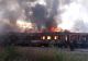 FOTO + VIDEO Incendiu de proporții în zona Giulești, mai multe vagoane dezafectate au luat foc
