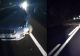 VIDEO/ Căderi de pietre pe Valea Oltului, o mașină avariată