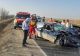 Accident cu 3 maşini, la ieşirea din Sibiu. Trafic blocat