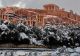 Imagini spectaculoase din Atena: clădirile antice de pe Acropole, acoperite de zăpadă - FOTO