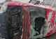 Accident spectaculos în Reghin! O mașină răsturnată și alte două avariate în intersecție - FOTO