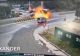 Accident înfiorător, în China: impact violent între două camioane - incendiu uriaș!