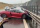 Impact NIMICITOR! Bolid de 200.000 de euro, distrus pe Autostrada Transilvania: Șoferul a scăpat teafăr