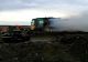 Excavator cuprins de flăcări, în timp ce efectua lucrări la șoseaua de centură, în Giurgiu