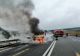 Incendiu VIOLENT pe Varianta de Ocolire Cluj Est! O autoutilitară încărcată cu mobilă a fost DISTRUSĂ de flăcări