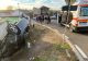 FOTO | Bărbat rănit după ce a intrat cu mașina într-un gard și s-a răsturnat, în Constanța