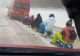 Distracție cu potențial FATAL. Mai multe sănii cu copii, trase de un microbuz pe șosea 