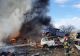 FOTO | INCENDIU puternic! Peste 30 de maşini dintr-un parc de dezmembrări din Neamț, distruse de foc 