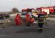 FOTO | Accident teribil în Cluj: Un bărbat a murit după ce a intrat cu maşina într-un cap de pod. A intervenit un elicopter SMURD