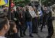 Gigi Becali, procesiune cu preoți după parada Bucharest Pride: a stropit cu agheasmă Calea Victoriei  - FOTO