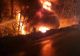 Panică pe șosea după ce un camion s-a răsturnat și a luat foc pe DN7, în județul Argeș. Imagini apocaliptice