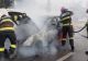 Incident dramatic pe DN 5C: O mașină a ars complet din cauza unui scurtcircuit