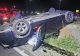 Accident grav în sensul giratoriu de la Vama Giurgiu: Un cuplu s-a răsturnat cu mașina
