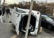 Accident grav în zona AFI Cotroceni din Capitală. O mașină s-a răsturnat după ce a fost proiectată într-un stâlp
