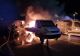 Incendiu de proporții în Sibiu. Ard mai multe mașini din curtea unei firme GALERIE FOTO
