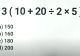 Testul IQ de vineri! În cât timp poți corecta ecuația 3(10+20:2×5)?