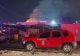 Incendiu violent, cu degajări mari de fum, la un centru de reciclare din Ilfov. Mesaj Ro-Alert pentru populație - FOTO