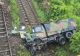 Camion militar francez, prăbușit pe linia de cale ferată. Circulația feroviară pe Valea Oltului este paralizată