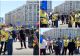 Sindicaliștii și pensionarii au protestat în fața Guvernului. Ceferiștii amenință că intră în grevă generală, după alegeri