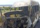 Incendiu pe DN 29 D, în județul Botoșani: un microbuz cu 9 persoane a fost cuprins de flăcări