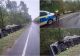TIR încărcat cu pui, răsturnat pe DN 24, în județul Vaslui. Șoferul a fugit de la locul accidentului 