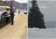 Mare atenție, șoferi. Drumul care duce către Vârful lui Roman, în zona montană a localităţii Horezu, închis din cauza viscolului