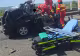 Trafic blocat pe A1 după un accident între un camion și un autoturism: o persoană este încarcerată