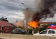 Incendiu violent la Săftica. Pompierii intervin, trafic îngreunat spre Ploiești - FOTO