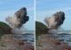 Mină marină detonată de scafandrii militari pe plaja de lângă Vama Veche – VIDEO