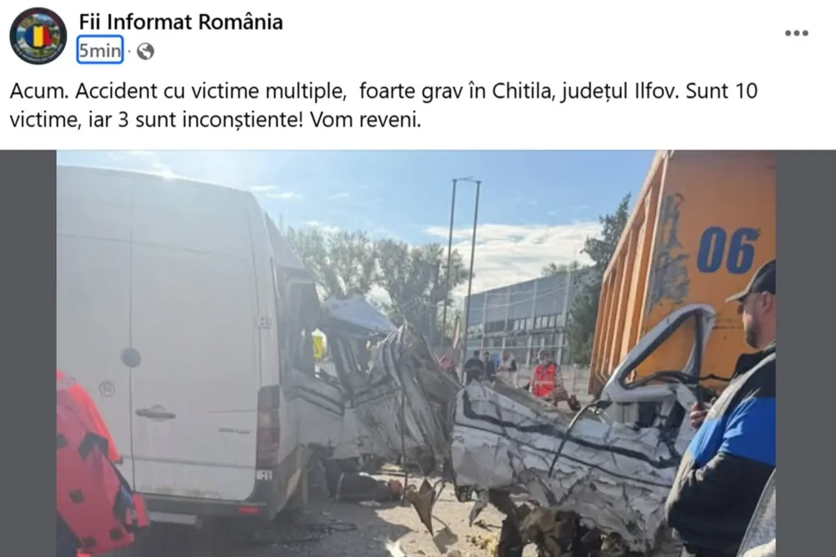 Accident/ Captură Facebook