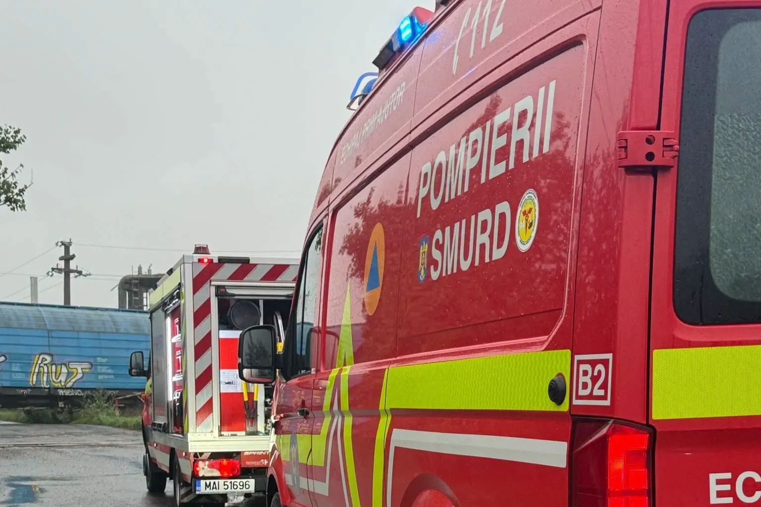 Accident tren/Sursa foto: ISU Giurgiu