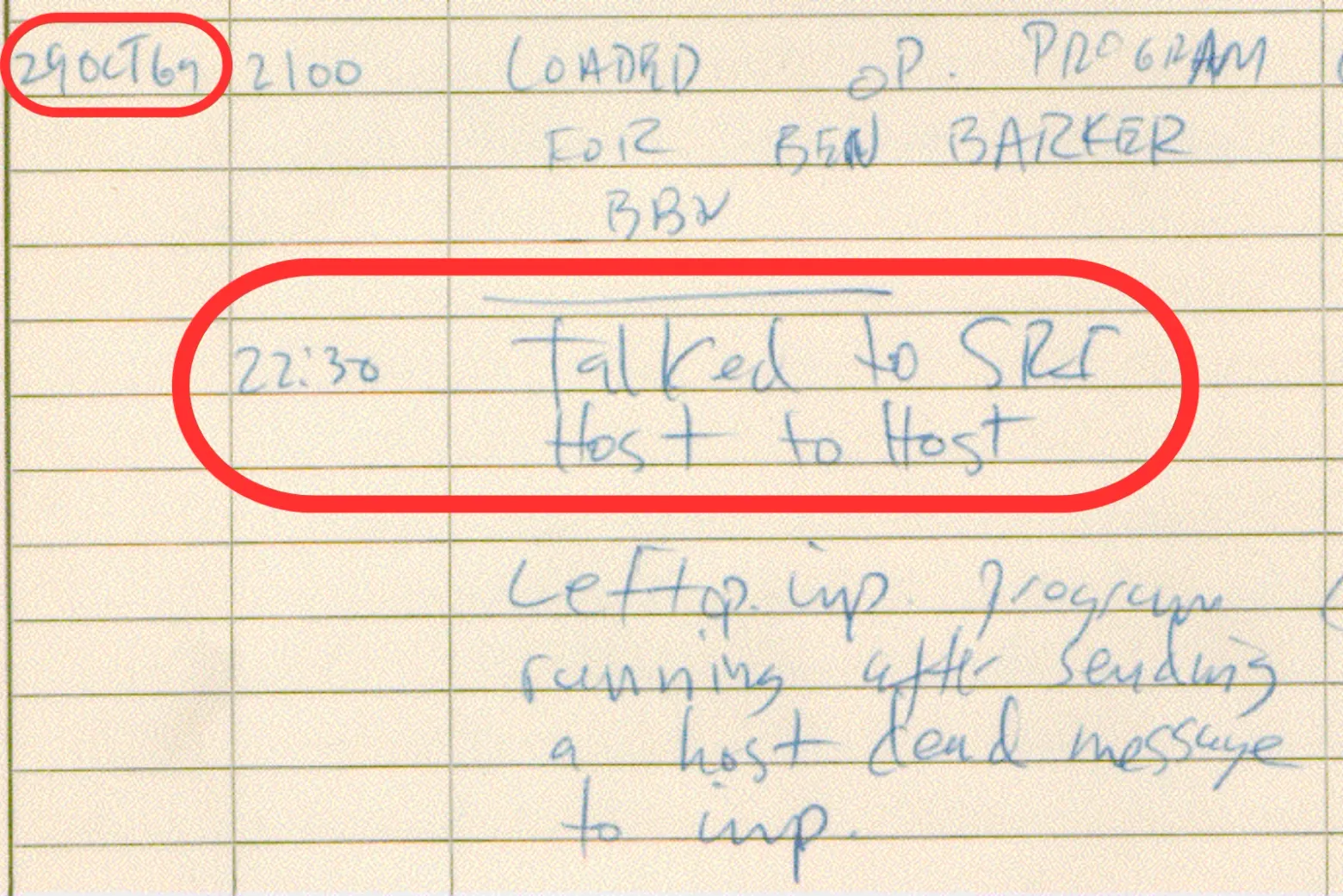 primul mesaj pe arpanet