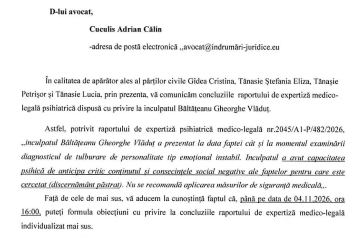 Document av. Cuculis / Sursa foto - Adrian Cuculis