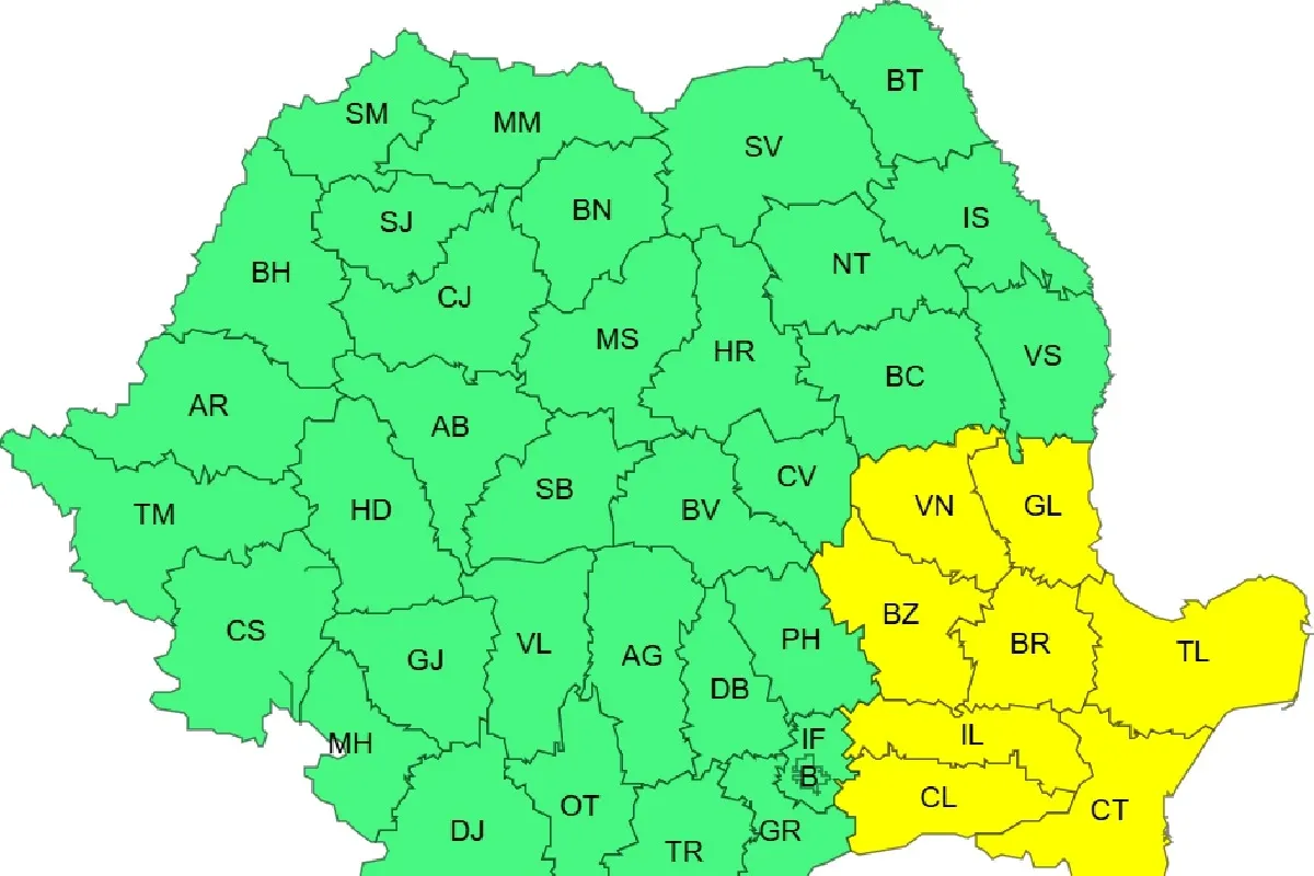 Harta ANM - prognoza meteo