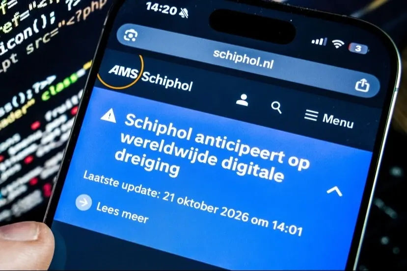 Siteul aeroportului Schipol a avut probleme (Profimedia)